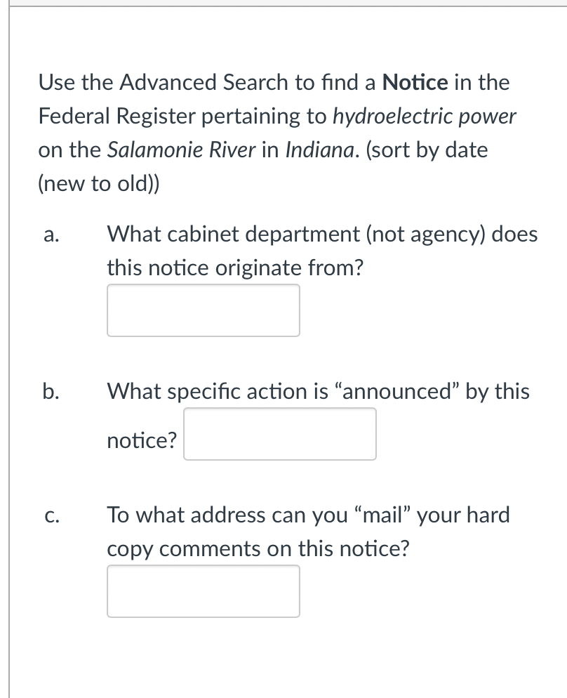 Use the Advanced Search to find a Notice in the