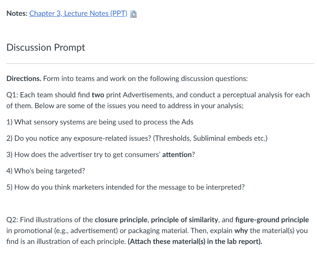 consumer behavior marketing Notes: Chapter 3,