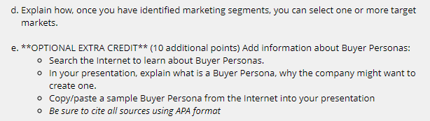 d. Explain how, once you have identified