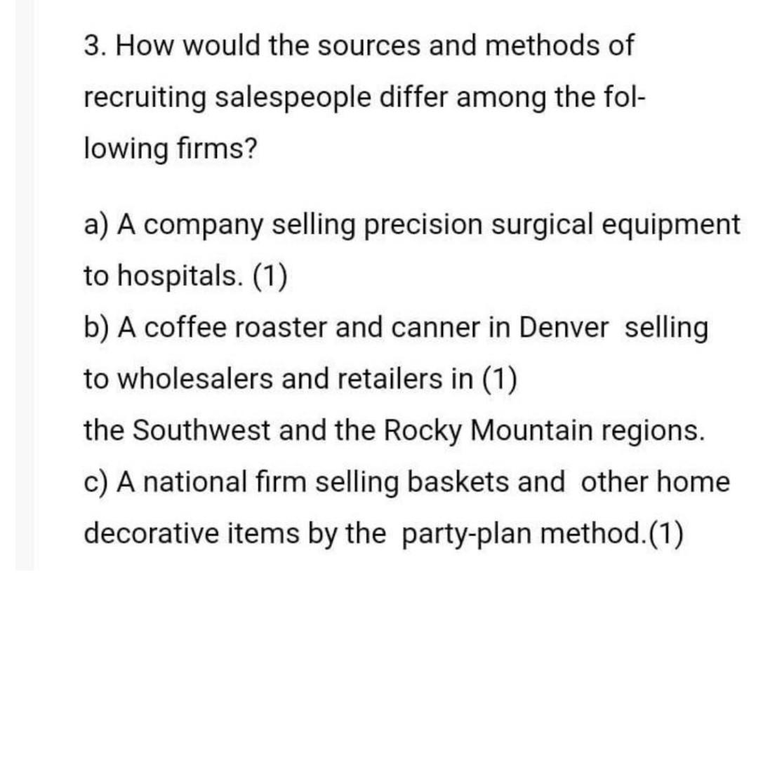 which source and method recruiting salespeople