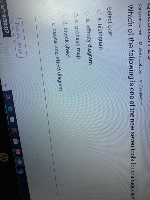 BUCJLIUIL2 Marked out of 1.00 Flag question Not