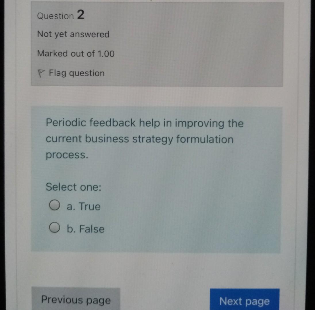 Question 2 Not yet answered Marked out of 1.00 P
