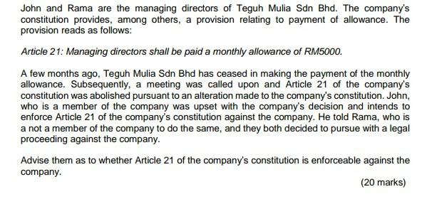John and Rama are the managing directors of Teguh