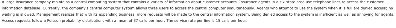 A large insurance company maintains a central