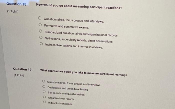 Training Evaluation The North American