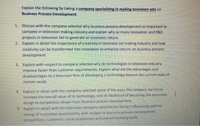 please explain each question breifly at least