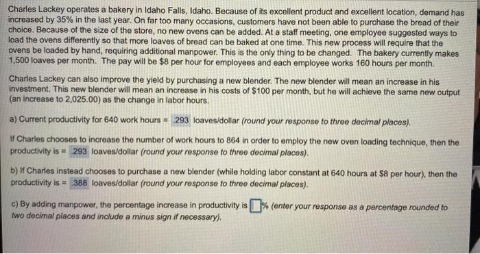 Charles Lackey operates a bakery in Idaho Falls,