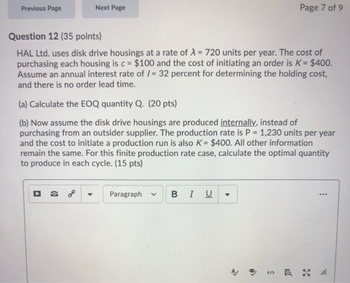 please solve it thanks Previous Page Next Page