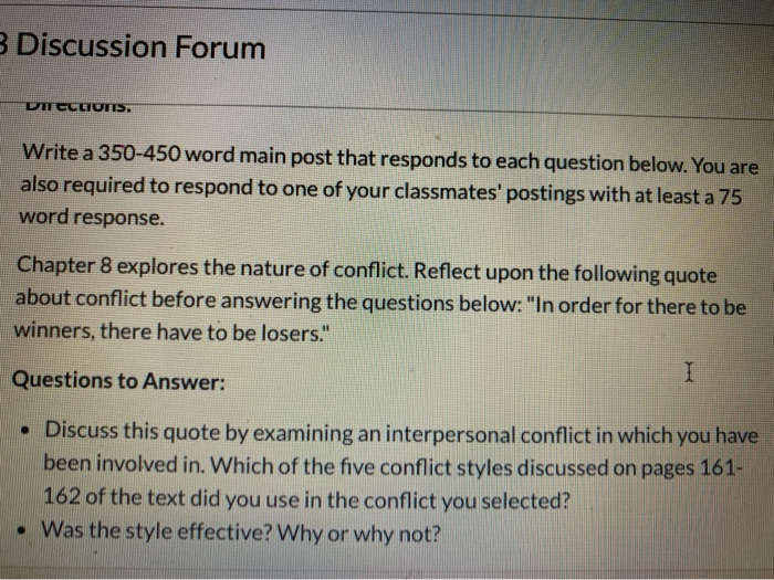 3 Discussion Forum DIT GCLIONTS. Write a 350-450