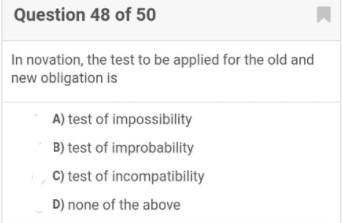 Question 47 of 50 What happens if there is no