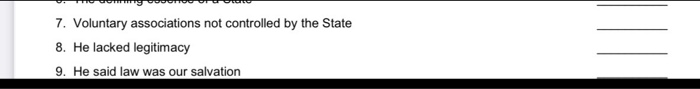 possible answer: 7. Voluntary associations not