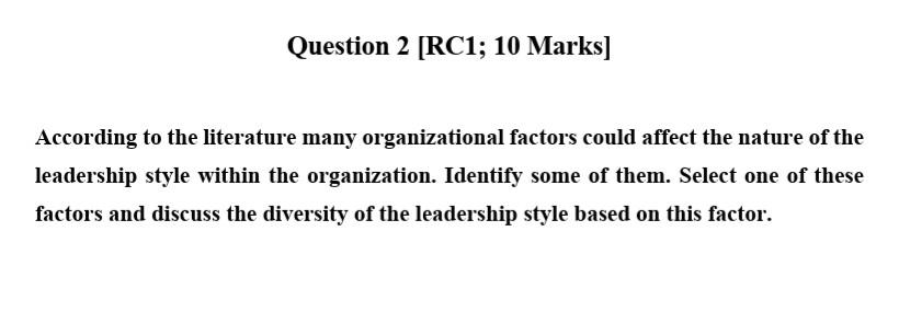 Question 1 (AR1; 10 Marks] Briefly present and