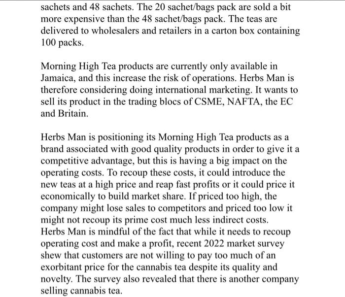 HERBS MAN LIMITED TEAS With the decriminalization
