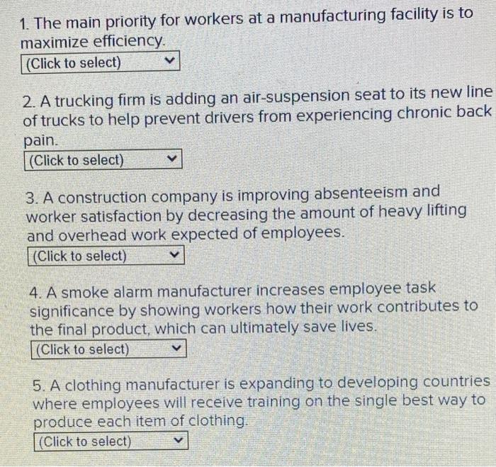 please answer all 8 problems with the 4 options