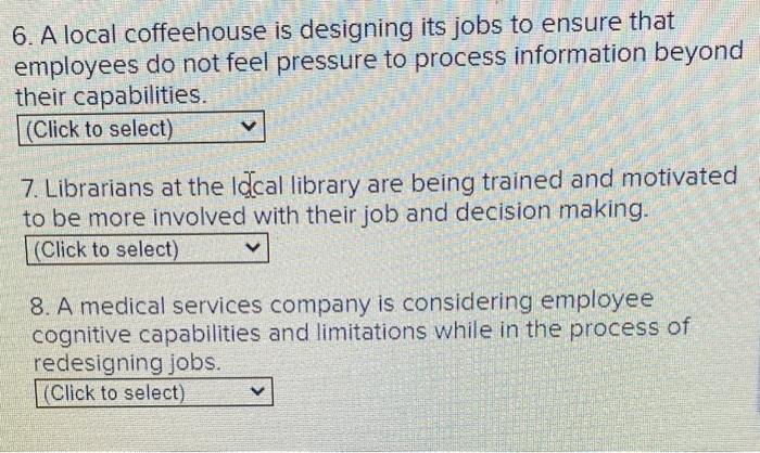 please answer all 8 problems with the 4 options