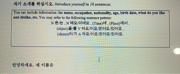 . Introduce yourself in 10 sentences. You can