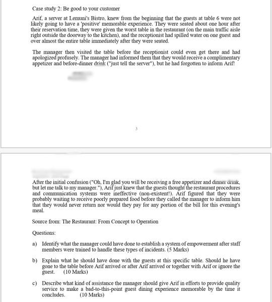 please answer all the questions Case study 2: Be