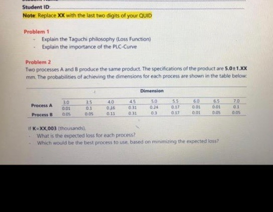 Please solve problem 2 XX = 21 Student ID Note