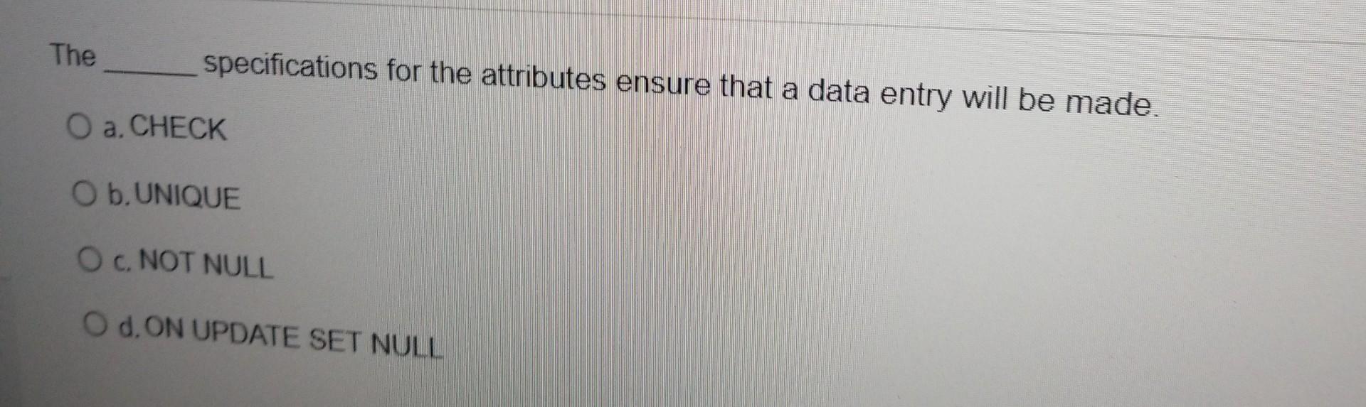 The specifications for the attributes ensure that