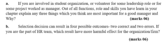 If you are involved in student organization, or