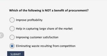 In which stage of the procurement process is