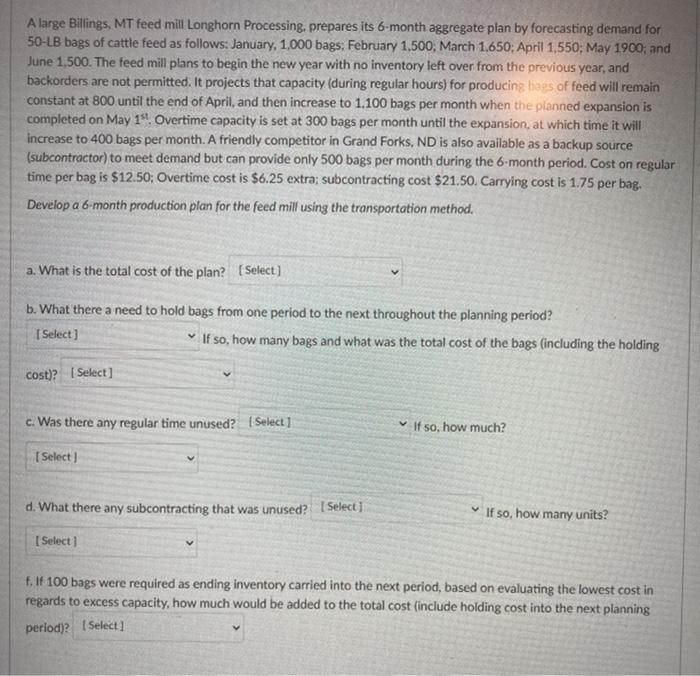 A large Billings, MT feed mill Longhorn