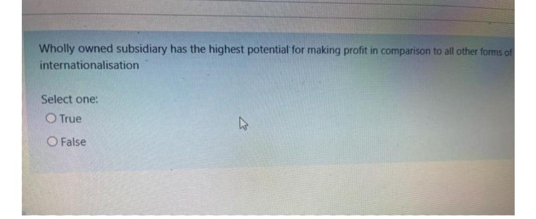 help Wholly owned subsidiary has the highest