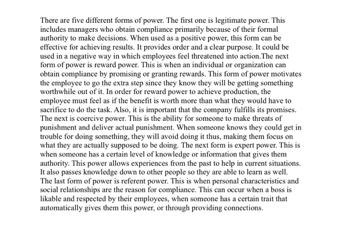 only point view There are five different forms of