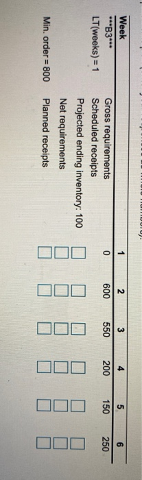 UiU) 2 4 Week ***B3*** LT(weeks) = 1 3 550 5 150