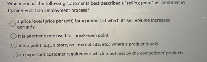 Which one of the following statements best