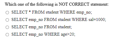 Which one of the following is NOT CORRECT
