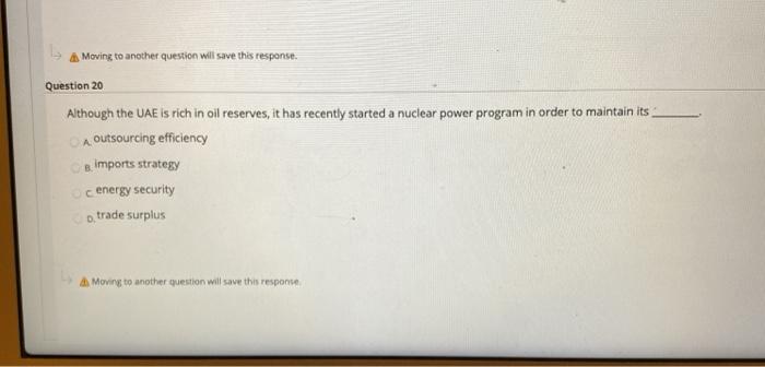 A Moving to another question will save this