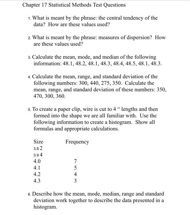 startegic sourcing course Chapter 17 Statistical