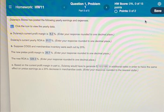 What is part C? Question 1, Problem 1 E Homework: