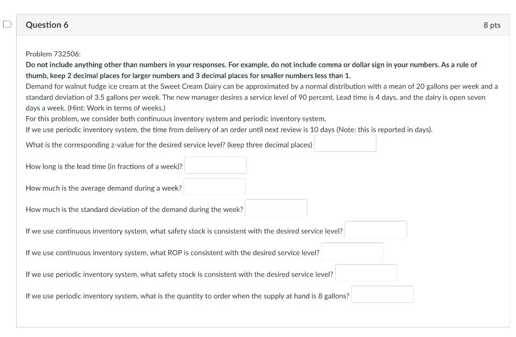Problem 732506: Do not include anything other