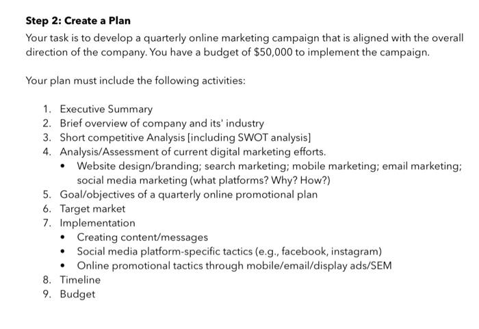 The company is Juniors Cheesecake. Step 2: Create