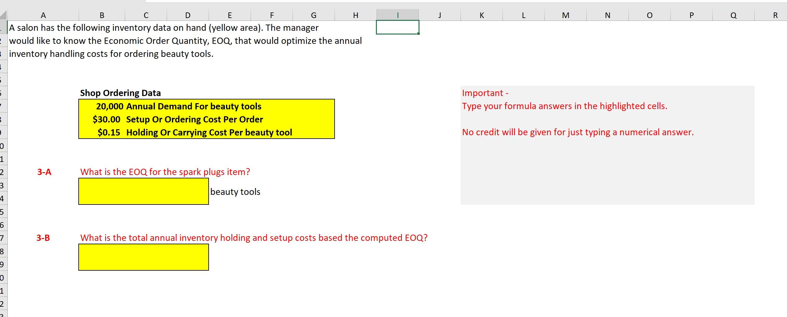 Hello - Q3 kindly I need help doing this part -