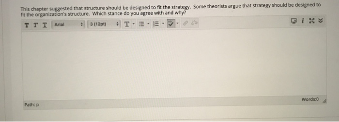 This chapter suggested that structure should be