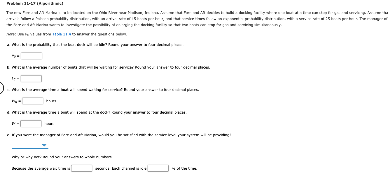 Problem 11-17 (Algorithmic) The new Fore and Aft