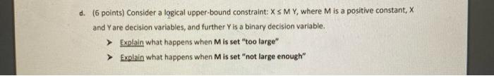 d. (6 points) Consider a lqgical upper-bound