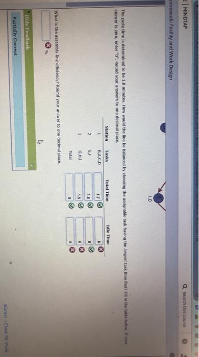 E MINDTAP Search this course omework Facility and