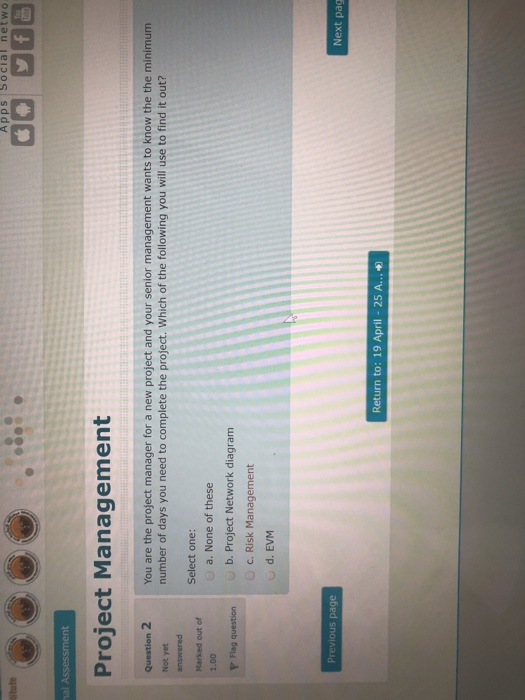 Assessment Project Management Question 1 Total
