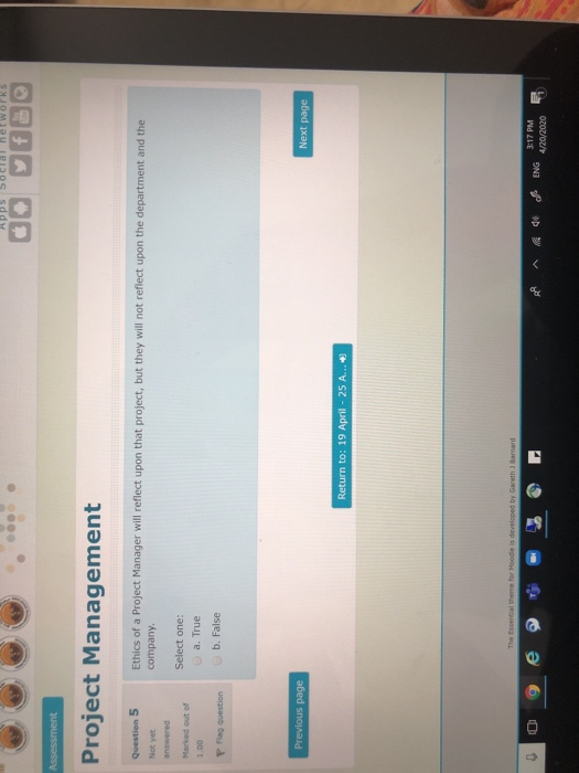 Assessment Project Management Question 1 Total