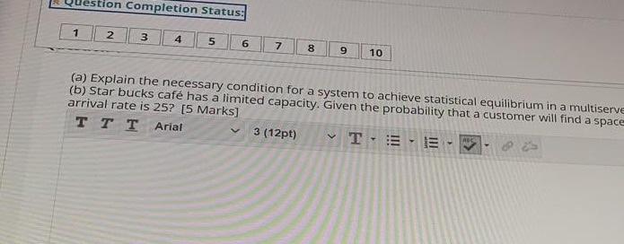 stion Completion Status: 1 2 3 4 5 6 7 00 9 10