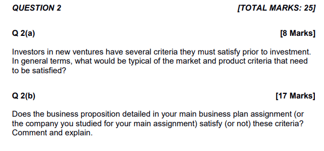 QUESTION 2 [TOTAL MARKS:25] Q 2(a) [8 Marks]