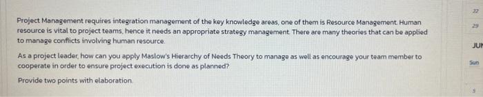 Project Management requires integration