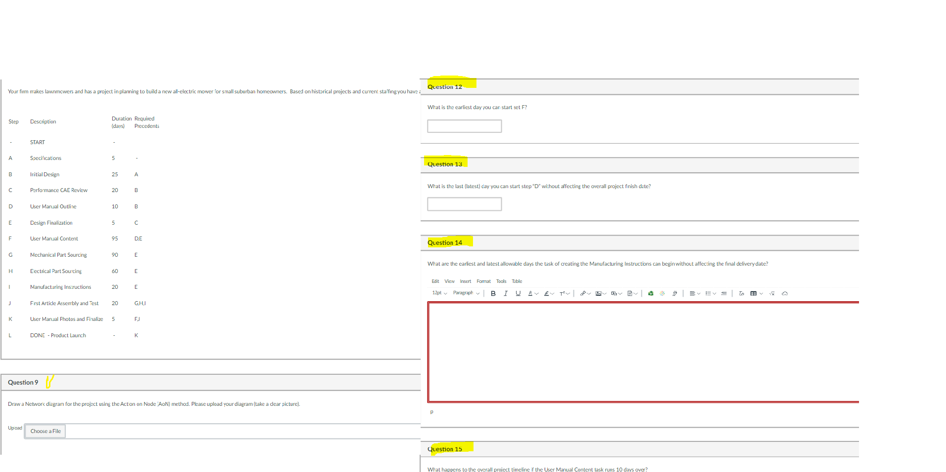 Flag question: Spacer Your firm makes lawnmowers