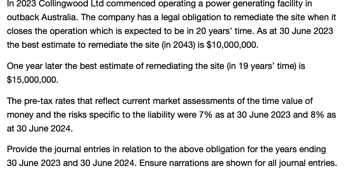 In 2023 Collingwood Ltd commenced operating a