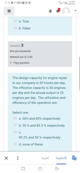 CATEL = a. True b. False Question 3 Not yet