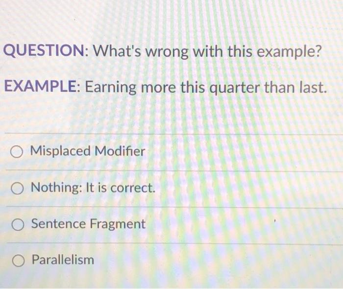 QUESTION: What's wrong with this example?